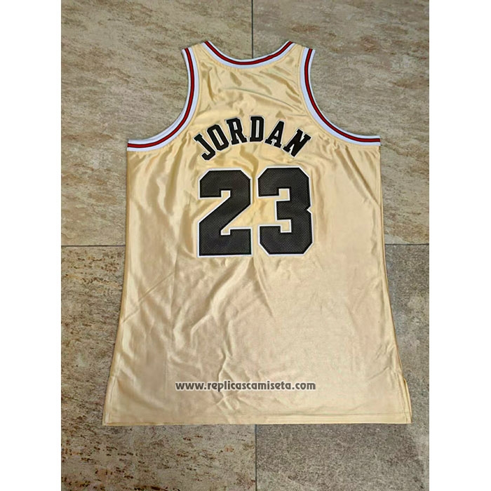 Camiseta Chicago Bulls Michael Jordan #23 75th Anniversary Mitchell & Ness 1997-98 Oro